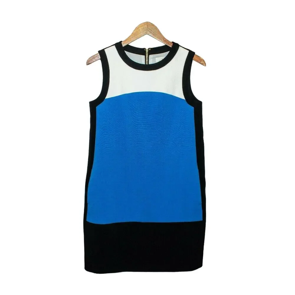 KATE SPADE Maysie Color-block Shift Dress MOD Blue Black Size 4